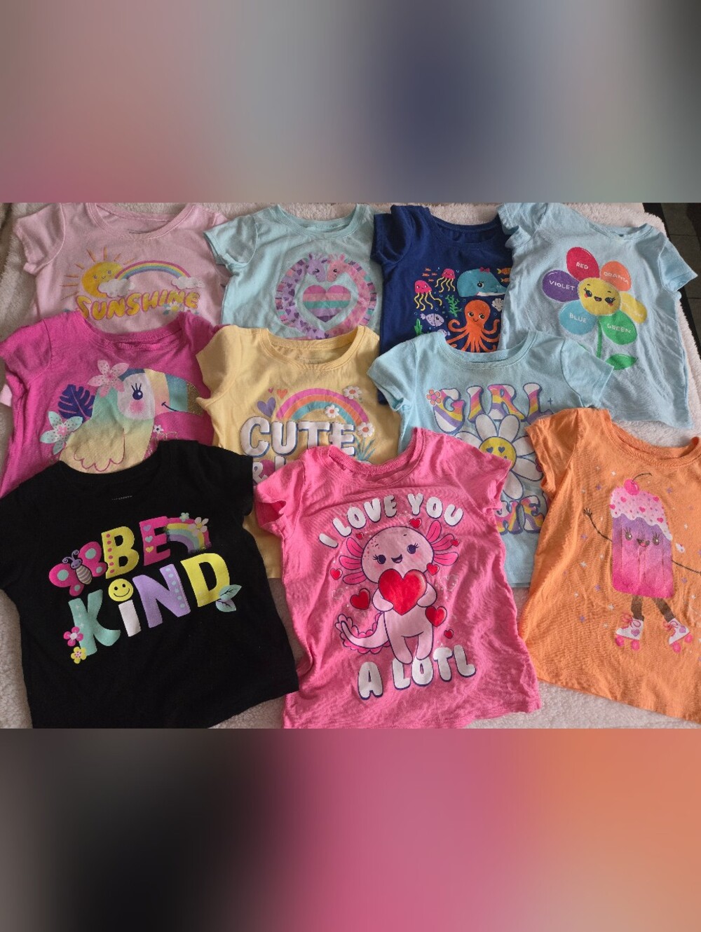 Girls' Size 2T Graphic T-Shirt Bundle